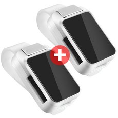 CTR 차량용 선글라스 선바이저 거치대 안경 케이스 클립 미니 홀더 원터치 1+1, 1세트, 화이트+화이트