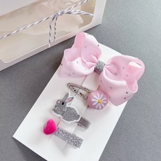 [쏘엘] 아동 키즈 헤어핀세트 4종 선물세트