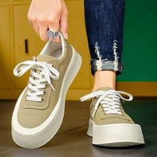 BIKASU 남성 캔버 스니커즈 패션 발편한 운동화 기본 미끄럼방지 슬립온 3cm 키높이