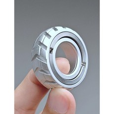 기계식 C절개 링 EDC 감압 라쳇 자이로스코프 남성용 트렌디 플레이 블랙, 21. 은색 쉘 휠+DIY