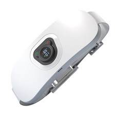 新款LED數顯大屏仿真人按摩暖宫腰带 可視化控溫 大面積發熱速熱按摩器 大容量電池持續热敷加热款护腰带, 熊熊款腰帶六檔按摩六檔熱敷白色