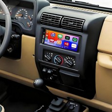 4G+64G 안드로이드 14 자동차 라디오 스테레오 업그레이드 지프 랭글러 TJ 1997–2002 교체 6.8인치 터치 스크린 헤드 Nuit GPS Navi 무선 카플레이 자동, 4+64G