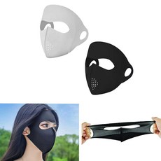 야외 스포츠활동 골프 풀페이스 마스크 여름 남여공용 햇빛가리개 풀커버 마스크, 블랙