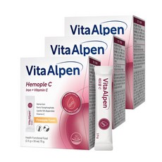 비타알펜 헤모플C 고함량 임산부 수유부 철분 헴철 비헴철 30포, 3박스, 30정