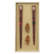 Issou 木瓜與筷子 + 筷架組, 1個, 筷子2雙 + 筷架2個, 榿木
