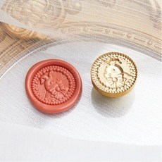 웨딩 왁스 스탬프 프레임 몰드 레트로 꽃 문양 1개, 17