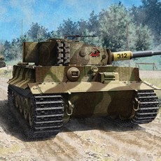 아카데미과학 1/35 독일 TIGER-1 후기형 프라모델 13314, 1개