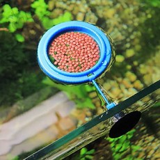 수족관 먹이 급여 보조 도구 물고기 사료 공급 용기 어항 부착 트레이 관상어, 1개