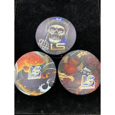 LS 直噴粉塞盒 搖粉盒 沾粉盒, 1個, 紅心玫瑰