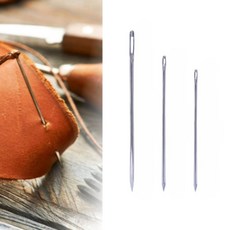 DIY 가죽 공예 바늘 삼각형 손바느질 스티치 가방 운동화 수선, 1개