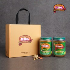 테디 100% 땅콩 피넛버터 수퍼청키 스무스 선물세트, 수퍼청키 2병 선물세트, 908g, 1박스