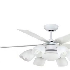 （修一）穩帝士60吋吊扇 白 多款色 DC直流變頻吊扇 6段風速 夜燈 遙控 台灣製造, 原木白