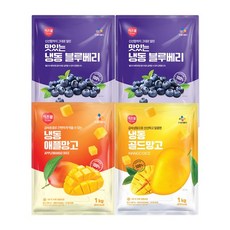 CJ프레시웨이 이츠웰 냉동블루베리1Kg x 2개+애플망고1Kg+골드망고1kg, 1세트, 4kg
