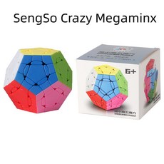 [Picube] SengSo Crazy Megaminx 큐브 어린이를위한 최신 전문 속도 퍼즐 교육 장난감 성인, 01 Crazy Megaminx, 1개