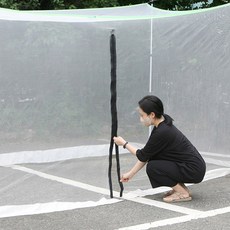 DIY 벨크로 모기장 문 지퍼 출입구 만들기 165cm, 블랙