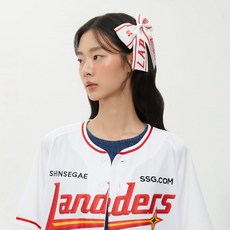 [배송비포함] 랩 LAP x KBO SSG랜더스(홈) 레터링 리본핀 AR7GA361, 화이트, 1개