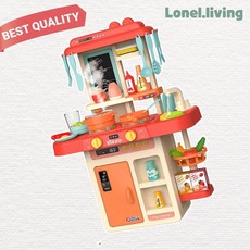 로넬리빙 바니랜드 주방놀이 토마토 스팀 키친 싱크대 가스레인지 냄비 포함 소꿉놀이