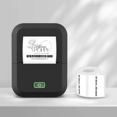 2인치 라벨 프린터 블루투스 무잉크 감열 X2 라벨링 기계 휴대용 메이커 또는 3PK 테이, Bla Printer