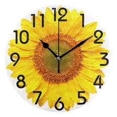 ZzWwR 아름다운 인어 실루엣 프린트 원형 벽시계 24.1cm(9.5인치) 배터리 작동 쿼츠 아날로그 조용한 책상 시계 가정 사무실 학교용, Color2