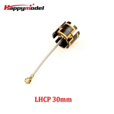 Happymodel 5.8G 크라운 LDS 안테나 RHCP/LHCP 마이크로 FPV 후프용 RC FPV 장거리 레이싱 드론 비행기용, [04] LHCP 30mm
