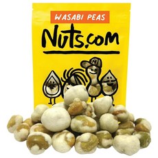 Nuts.com 색상의 핫 와사비 완두콩 달콤 매운 코팅 녹두 맛있는 일본 식 인공 염료 없음 재밀봉 가능한 백에 포장된 바삭한 스낵 0.5kg1파운드 231061, 16 Ounce (Pack of 1), 1개