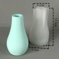 3D 긴 화병 클레이 실리콘 몰드 DIY 홈 데코 장식 공예 석고 에폭시 송진 콘크리트 화분 주조 금형 제작, 02 Vase