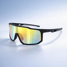 태디하우스 아시안핏 자외선차단 남녀공용 스포츠 고글 선글라스, 옐로우블랙, 1개