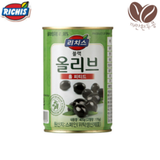 리치스 그린 올리브 홀 피티드 405g 캔, 1개