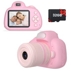 4800 1080P HD SLR 2.4 IPS 20 32 MOREXIMI (pink) 어린이용 카메라 키즈 카메라 소년과, 1개
