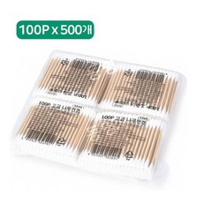 고급 멸균 면봉 위생 성인용 사우나 찜질방 100개입 500개 세트, 나무