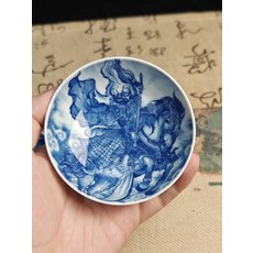 預售 景德鎮青花普洱杯 關雲長 五虎上將 容量100cc, 商品主圖, 1個