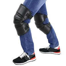 킹콩 오토바이 겨울용 기모 방한 무릎워머, 1개, 블랙