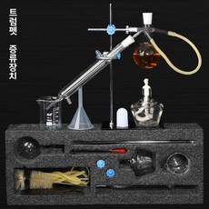 과학 실험 유리 화학 실험세트 증류기 알코올증류 플라스크, 100ML트럼펫 증류장치