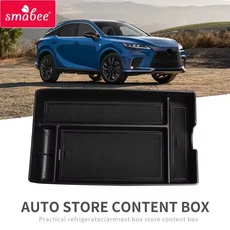 lexus 호환 RX ABS 팔걸이 보관함 정리함 센터 콘솔 트레이 자동차 인테리어 액세서리 정리 블랙, 01 23RX BOX-duan