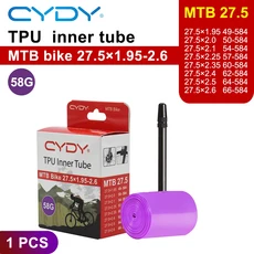 CYDY TPU MTB 자전거 내부 튜브 카메라 산악자전거 타이어 pneu 29er 29 26 27.5 29x1.95 2.0 2.1 2.2 2.3 2.4 2.5 2.6 인치, [08] 27.5x1.95-2.6 1PCS