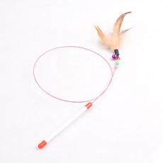 羽毛鈴鐺逗貓棒 貓咪互動玩具 寵物玩具 安全材質 互動性強, 彩色, 5個