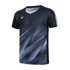 VICTOR 勝利 T-60009 針織賽服 T-Shirt 中性款, 1個, T-60009 C 黑,XL