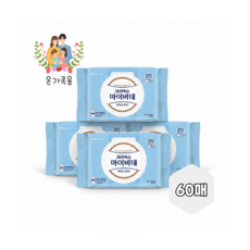 마이비데 캡형 화장실물티슈 60매, 1개, 60개입