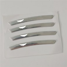 프리미엄 휠 데코 스티커 세트 범용 호환 곡면 밀착 스크래치 방지 적용 가능 제네시스GV G라인업, 4개, 실버Silver