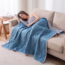 Romeooera 라이트블루 냉감 여름이불 여름 차렵이불 냉감담요 에어컨이불 얇은이불 사계절 간절기 소파담요 거실담요 침대이불 모달감촉 통기성 부드러운 시원한 여름침구 베딩