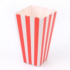 접이식 사각종이컵 줄무늬 큰강냉이컵 마카로니 팝콘용기, 땡땡이, 1개, 1개입