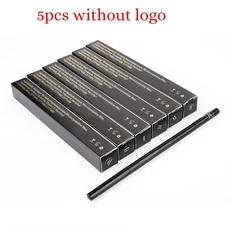 개인 라벨 눈썹 연필 맞춤형 벌크 매우 미세한 6 색 안료 방수 더블 헤드 자동 회전 메이크업 펜, [01] 5pcs without logo