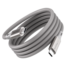 버티탭 팩맥프로 C to C타입 USB4 8K 썬더볼트4 호환 PD 240W 초고속충전 마그네틱 케이블, 1개, 티타늄골드, 1m