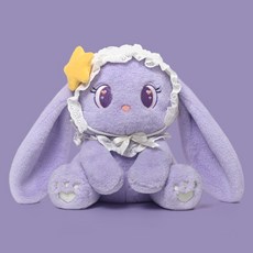 AOURK 애착 토끼인형 소형 안고자는 봉제인형, 1개, 퍼플, 23.5cm