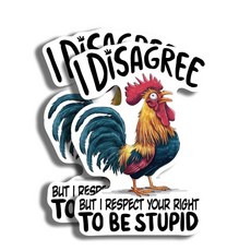 Printlabz 미국매장정품+ I Disagree But Respect Your Right to Be Stupid 스티커 - 재미있는 풍자적인 새시 가장 긴 면에 12.7cm, Printlabz 미국매장정품+ I Disagree B