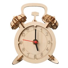 嗨購 3D木質立體模型 學生青少年手工DIY創意復古鐘懷舊拼裝玩具, 1個, 復古鐘