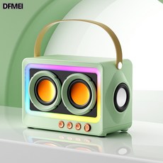 QRU 新款無線藍牙重低音炮電腦音箱便攜式戶外插卡小音響送禮佳品, 如圖, 綠色