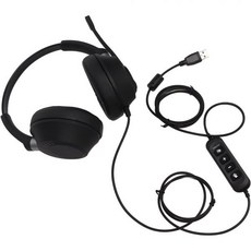 PC 헤드폰 선명한 사운드 플러그 앤 플레이 노이즈 캔슬링 USB 게이밍 헤드셋 콜센터용, PC 헤드폰 선명한 사운드 플러그 앤 플레이 노이즈 캔