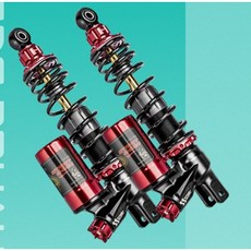 野蠻公牛 極速火箭 SR SS 全可調 氣瓶 後避震器, 紅, 1個