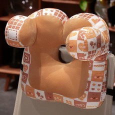 辦公室護頸枕 午睡枕 坐姿支撐枕, 棕色,35*30*25釐米